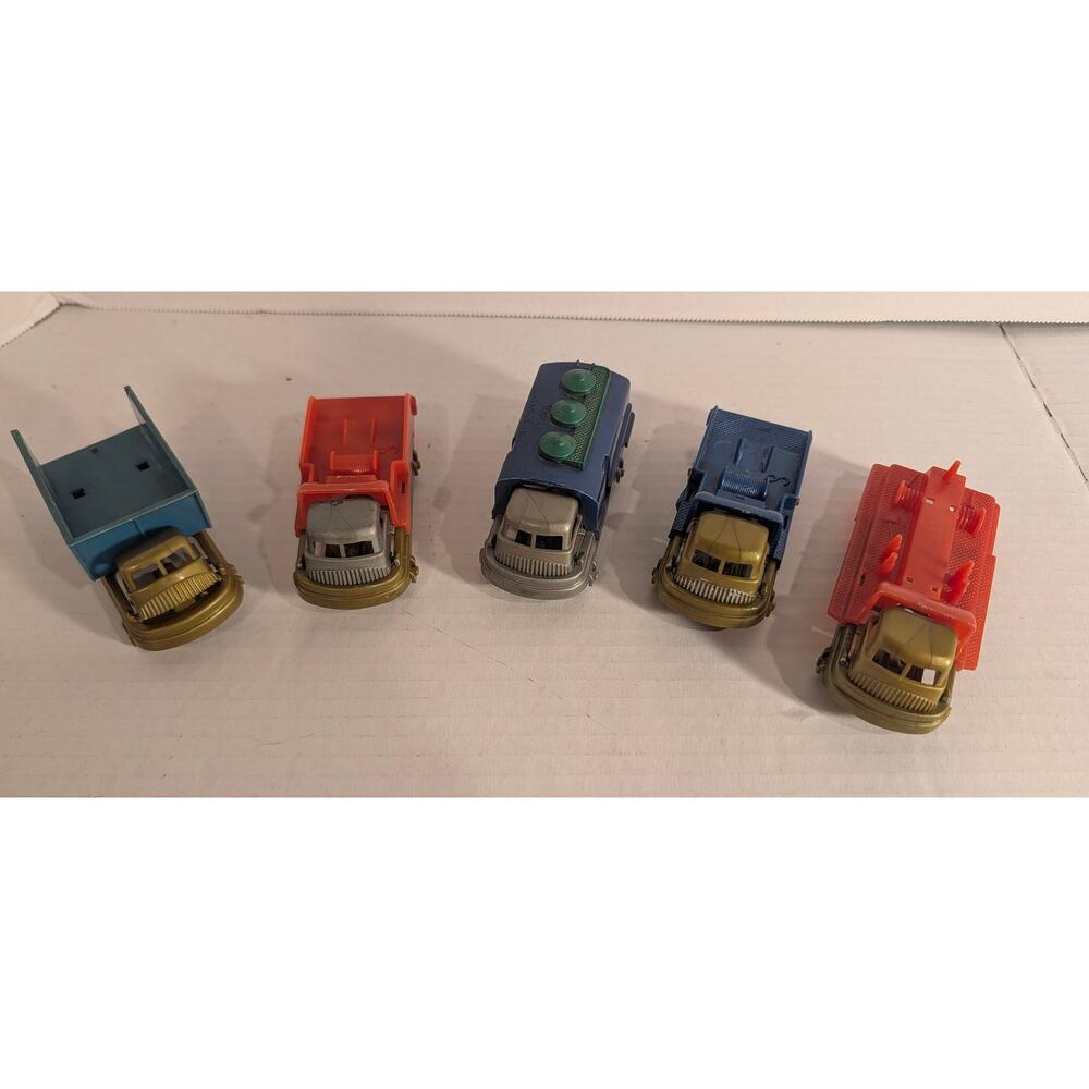 Vintage 1950s Gilmark N.Y. USA Lot 5 Plastic Construction Vehicle Toys